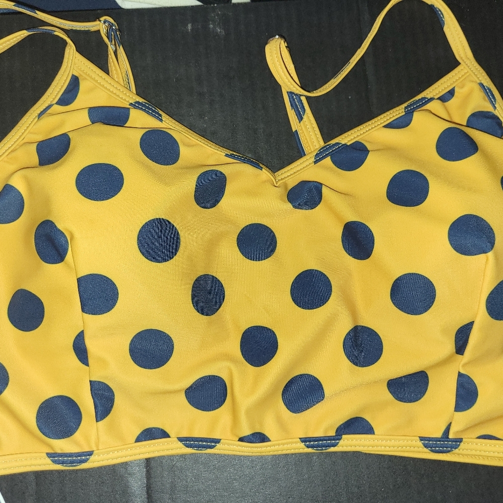 Kortni Jeane Golden Dot Women's High Waisted Swimsuit